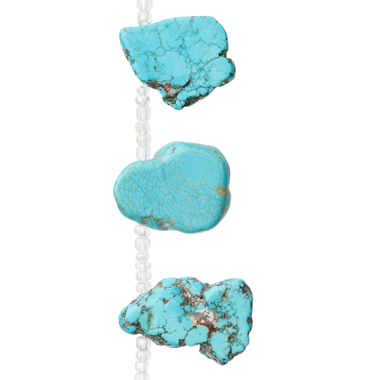 12 Pack: Turquoise Dyed Howlite Flat Chip Beads by Bead Landing™